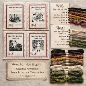 Amy Mitten Mute But Not Silent Mystery Sampler 4 Complete Chapter Kits + Thread